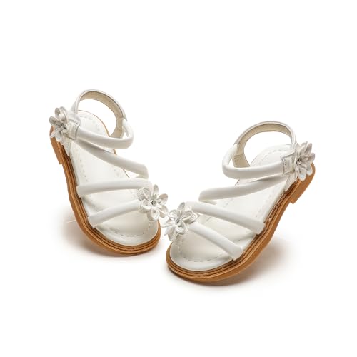 Image of Komfyea Girl Summer Cute Wrap Toe Toddler Soft Flower Flat Beach Sandal Shoes