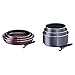 Tefal Ingenio Essential Batterie de cuisine 4 pièces, Poêles 22/24/26 cm, 1 poignée classic noire & Elégance 3 casseroles 16/18/20 cm + 1 poignée amovible, Revêtement antiadhésif, Gris pailleté