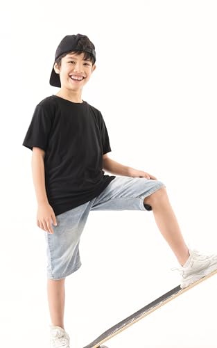 5 Pack Youth Quick-Drying T-Shirt Moisture Wicking Athletic Short Sleeve Tees for Boys & Girls3