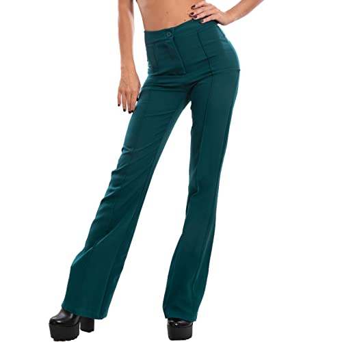 Pantalon femme cloche Toocool VB-6436 finie la taille serrée avec l'élastique