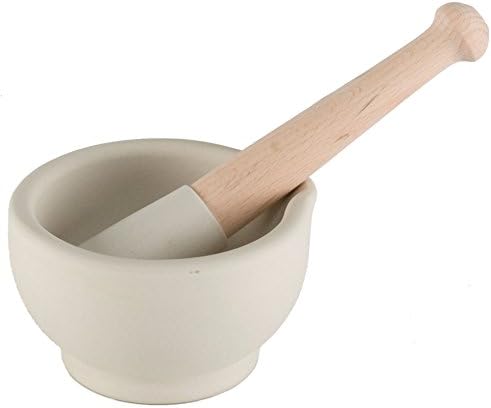 Milton Brook Unglazed Mortar and Pestle, 4-Inch Diameter