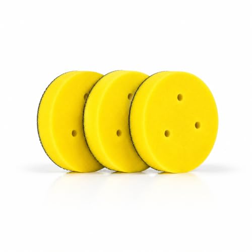 Lake Country Classic Motoring 3" Heavy Cut Foam Pads (3-Pack) | Classic Motoring 3" Buffing & Polishing Pads (3-Pack) – Foam and Microfiber