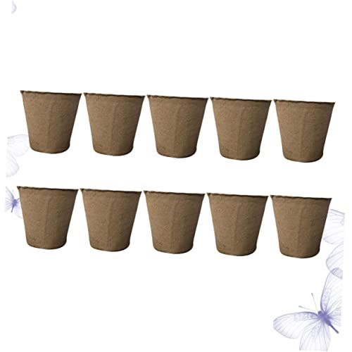 UPKOCH 10 pezzi Kit Vasetti Biodegradabili per Semenzaio Contenitori per Piantine Vasi Resistenti e Impermeabili per Giardinaggio e Trapianto Facile