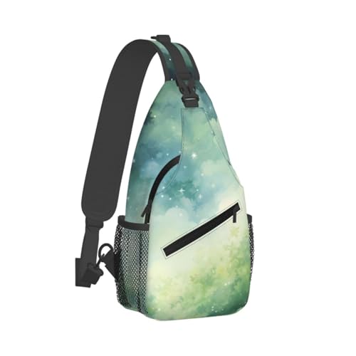 Morrales bandolera unisex con patrón Green Star miniatura 2