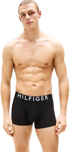 Tommy Hilfiger Herren 3er Pack Boxershorts Trunks mit Logobund, Schwarz (Blk/Blk/Blk), XL 3