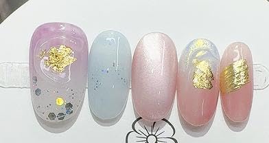 10枚入りネイルシール/人工爪-VS40-SGWGDTY-B299-M