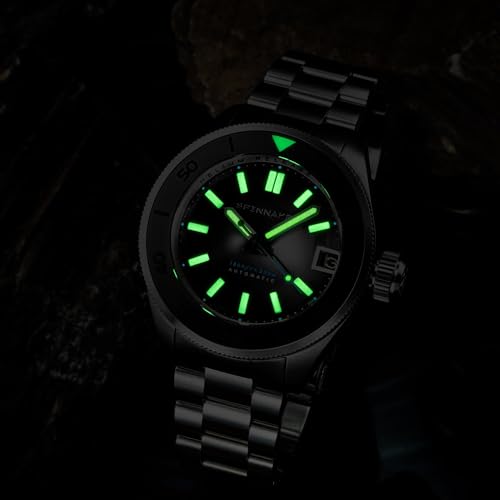 Image of Spinnaker Piccard Men's Automatic Dive Watch - Seiko NH35 Movement, Stainless Steel Case, Sapphire Crystal, 550m Water Resistant, Stainless Steel Bracelet, SP-5098