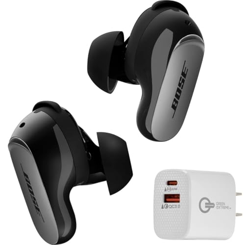 Bose QuietComfort 2nd Gen Ultra Wireless Noise Cancelling Earbuds - Black, with Wall Charger