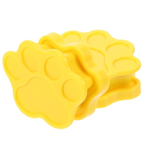 HINTRMENT Soporte Magnético para Cambiador de Pañales de Perros Diseño de Garra Amarillo Soporte Plástico Adhesivo Fijo para Empapadores de Entrenamiento Práctico Hogar y Fácil