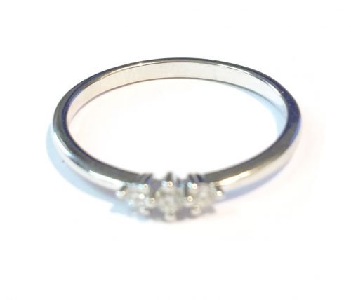 Preisvergleich Produktbild Damenring Brillantring Mehrsteiner Weißgold 585 F7-029