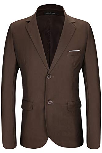 WEEN CHARM Mens Blazer Jacket Slim Fit Casual Two Button Solid Suit Separate Jacket