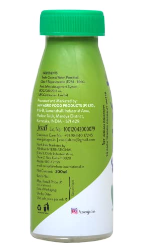 Image of Cocojal Natural Tender Coconut Water | No Added Flavours | No Added Sugars | Not From Concentrate | 200ml (Pack of 18)