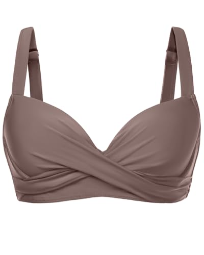 Image of Aqua Eve Women Underwire Bikini Top - Push Up Swimsuit Top Bra Padded Bathing Suit 2026 Twist Front Swimwear