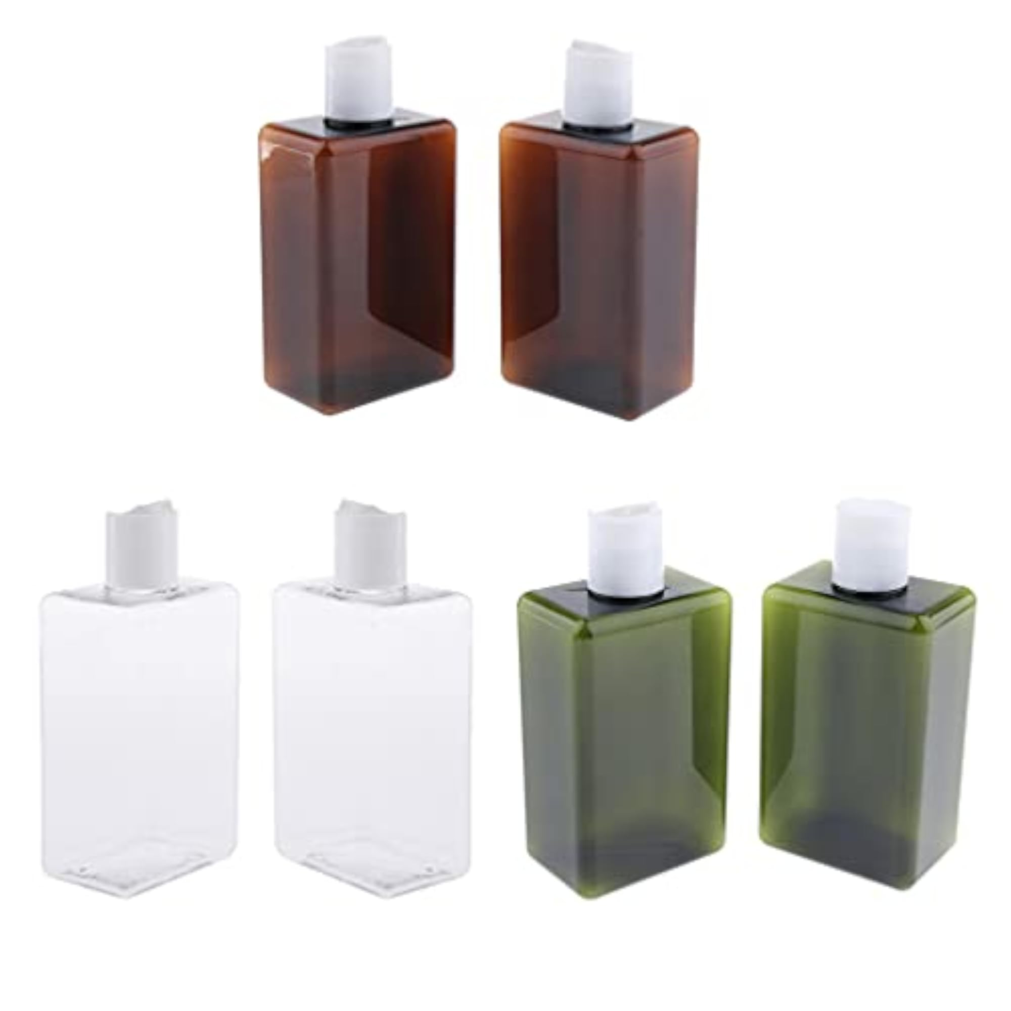 Refillable 300ml Amber Shampoo Shower Gel Lotion Bottle Set