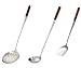 Produktbild 3er Edel Luxus SET für Kazan Kasan Schaumlöffel + Schöpflöffel 50 cm lang + Küchenspatel 43cm Holz-Griff Schaumkelle Suppenkelle