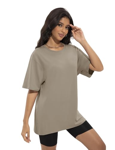 4 Pack Oversized Tshirts for Women, Loose Fit Crew Neck Summer Baggy Tops Workout Tees Plus Size T Shirts3