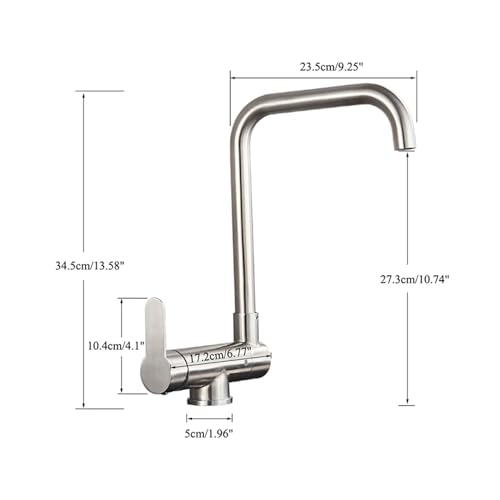 Robinet d'évier de cuisine à trou unique noir mat orientable 360 - 3