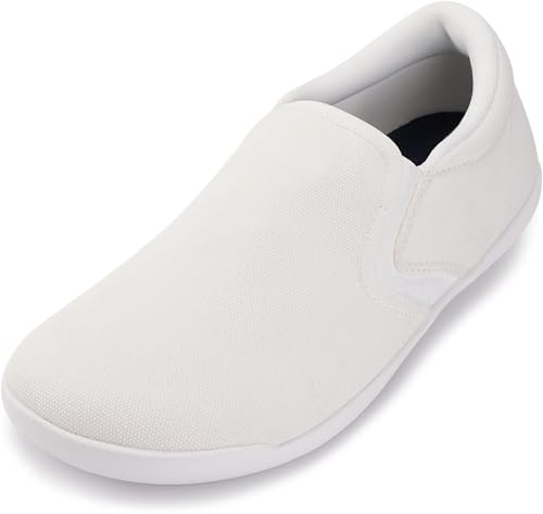 Image of WHITIN Women's Wide Barefoot Shoes | Elastic V-Detail Classic Slip-On | Minimalist Walking Sneakers