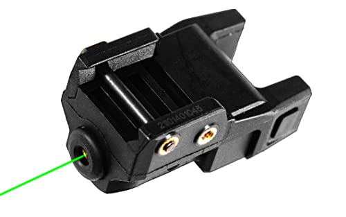 LaserTac Lasertac Rechargeable Green Laser Sight for Subcompact Pistols & Handguns with Rails, Compatible with Springfield XD XD-S XDM S&W M&P Beretta PX-4 Taurus Millennium Walther PPQ PPS PPX