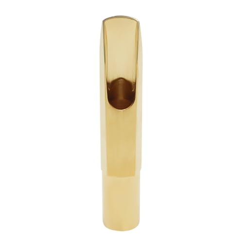Sax Mouthpiece, Gold Color Alto Saxophone Mouthpiece Wide Application for Practice (6C)