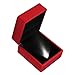 GOTOTOP Fashionable Engagement Ring Box, Soft Plush Material, LED Display, for Proposal and Wedding Rings, Size 2.6x2.36x1.97 Inch (Red)