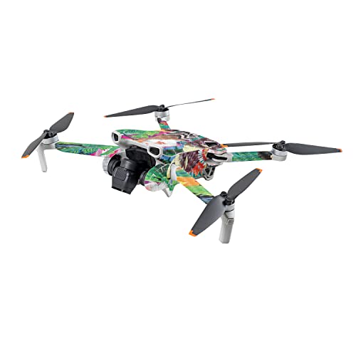 Image of MightySkins Carbon Fiber Skin Compatible with DJI Mini 3 - Tropical Paradise | Protective, Durable Textured Carbon Fiber Finish | Easy to Apply