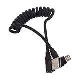 Mllepjdh Flexibles 60-W-Schnellladekabel, USB-A auf Micro-USB-Verlängerungskabel, Federspiral-Ladekabel, 480 Mbit/s, Datenkabel, 20–50 cm USB-Kabel