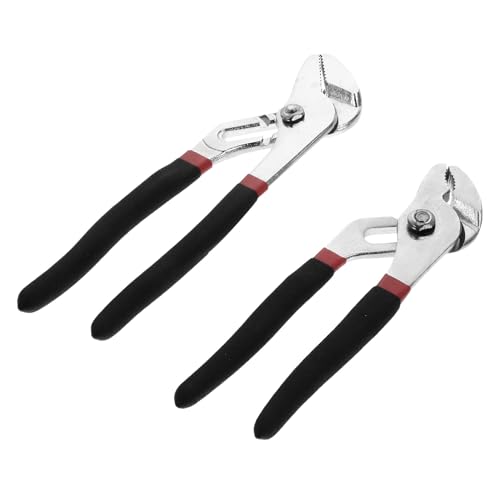 SOPOTUTU Juego de 2 Alicates de Fontanería de Acero de Alta Resistencia Multipropósito Junta Ranurada Antideslizante Tamaños 6 y 8 Pulgadas para Bombas de Agua Grifos y Uso Industrial