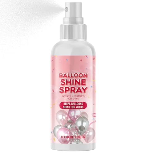 Balloon Shine Spray - High Gloss Quick Dry Spray, 100ml Long Lasting Balloon Polishing Sprays for Birthday Parties, Events and C