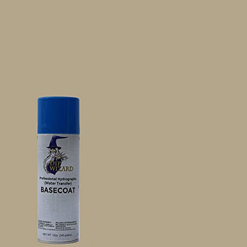 Dip Wizard Hydrographic Paint 12 Ounce Aerosol Spray Can Base Coat Hydro Graphic Film Water Transfer Printing Hydro Dipping Dip Paint (Strong Tan)