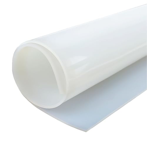 Dxcaicc Hoja De Goma De Silicona Almohadilla Blanca Juntas Espesor 1mm Placa De Gel De Sílice Placa De Grosor Uniforme Tapetes De Manualidades para Mesa,600mmx600mm