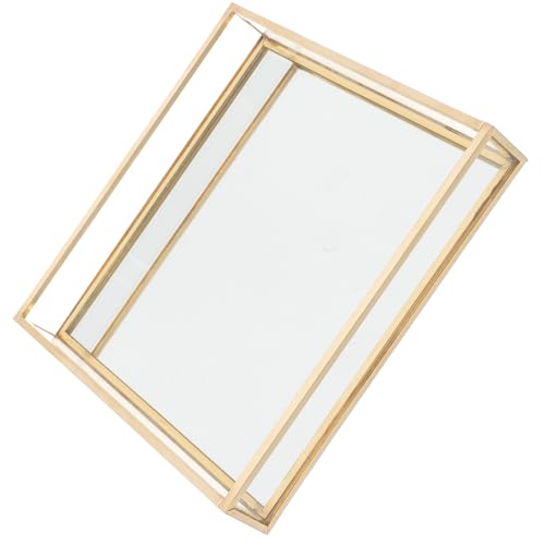 Vassoi decorativi: materiali preferiti in vetro e ottone sicuri con lavorazione artigianale, il vassoio decorativo è robusto e duraturo, vassoio decorativo