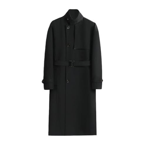 Trench long noir homme veste de mi-saison idéale pour les matins printaniers