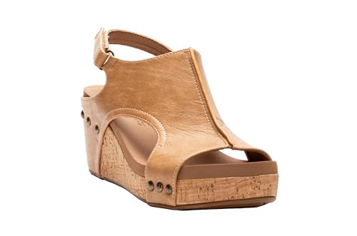 Image of Corkys Footwear Womens Carley Wedges, Featuring Corkys EVA Foam Cushioned Insoles, A 2.5 Inch Heel, Lightweight For All Day Wear, And Hook And Loop Closure