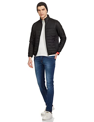 Image of Spykar Polyester Blend Men's Standard Length A-Line Coat