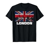 Souvenir London T-shirt City Vintage UK Flag British Tee