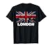 Souvenir London T-shirt City Vintage UK Flag British Tee