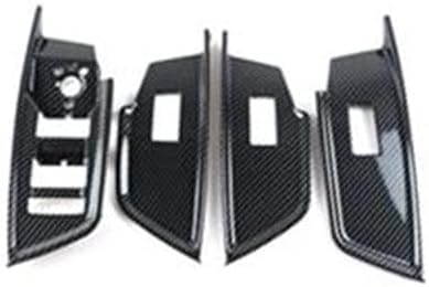 Decoration Interior Car Accessories Inner Door Armrest Frame Decoraiton Sticker Cover Compatible with A3 8Y 2021 Carbon Fiber Color (Sedan Door Bowl)