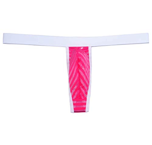 Men's Stripe Yarn Thong Pouch Mini Bikini G-String Underwear Rope Male Micro T-Back Pants4