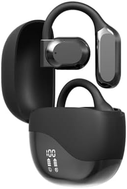 Wireless Earbuds, Black, Bluetooth Headphones with Charging Case