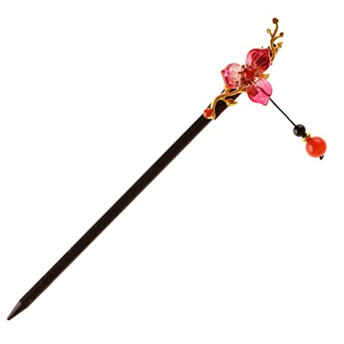 FRCOLOR アンティークかんざしかんざし ブラブラヘ ック 髪箸 おだんごヘ ック 中国のヘアアクセサリー ロングヘ ック フラワータッセル ヘ ック 日本の箸 ガラス