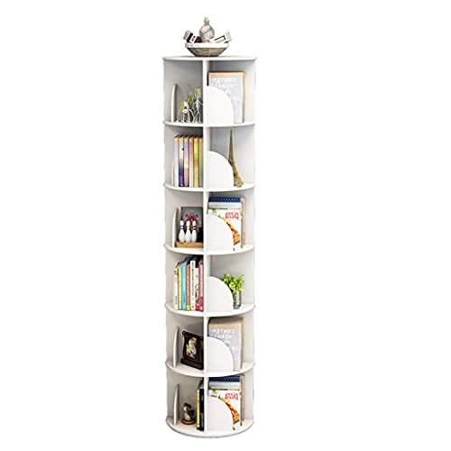 5-stöckiges Drehbares Eck-Bücherregal Aus Holz – 360°-Display, Platzsparend, Für Kleine Räume, Schlafzimmer, Wohnzimmer
