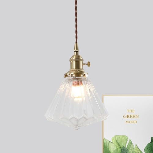 Lampe suspendue LED en verre réglable mini single pour éclairer un petit espace