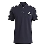 Cuello de polo con botones adidas GK9100 M 3S PQ PS Polo Shirt Men\'s Legend Ink/White L