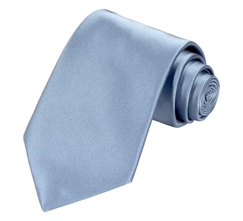 Image of TIE G Solid Satin Woven dyed Color Formal Black Necktie and Pocket Square Sets in Gift Box
