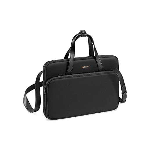 tomtoc Borsa a tracolla per 14 Pollici MacBook Pro M3/M2/M1 Pro/Max 2023-2021, 13" MacBook Pro M2/M1 2022-2016, MacBook Air M2/M1 2022-2018, Borsa per laptop Custodia per 12.9" iPad Pro con tastiera