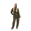 Ladies Aviator Pilot Costume - XX-Large - Green Jumpsuit with Attached Military Patches - Womens TV Film Fighter Pilot Fancy Dress Costume #4