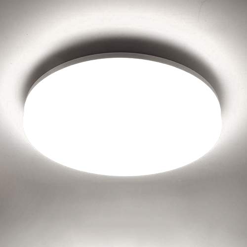 Airand 5000K LED Ceiling Light Flush Mount 18W 1650LM Round LED Ceiling Lamp for Kitchen, Bedroom, Bathroom, Hallway, Stairwell, 9.5'', Waterproof IP44, 80Ra, 150W Equivalent (Daylight White)