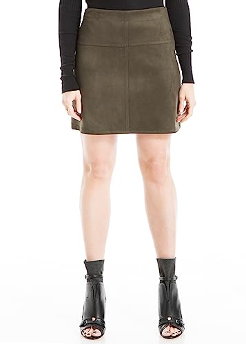 Max Studio Women's Fuax Suede Short Skirt