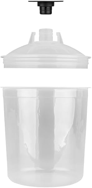 APP FPS+ Kit 400 ML – 50 gobelet Plastique avec Couvercle Filtre 125 µm avec 1 Godet Rigide gradué avec Bague de Serrage | Système de gobelet avec Couvercle pour Pistolet Peinture carrosserie - 3